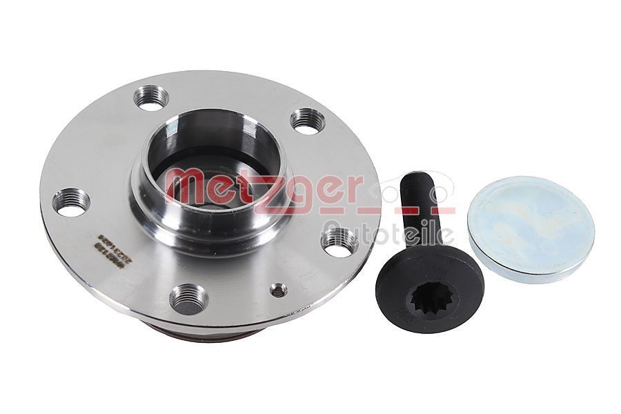METZGER WM 2128 Wheel bearing kit Rear Axle Left, Rear Axle Right, with wheel hub, with integrated magnetic sensor ring, 132 mm