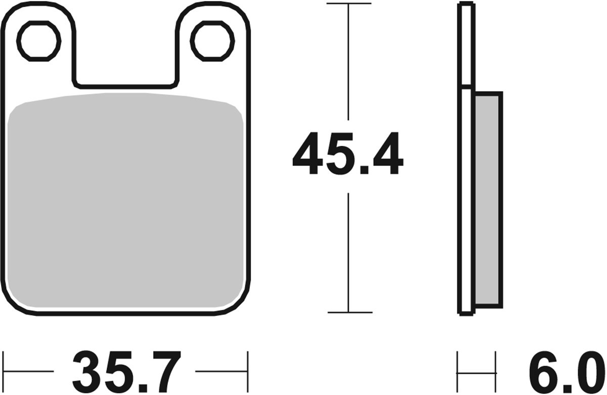 sbs Height: 45,4mm, Thickness: 6mm Brake pads 105HF buy
