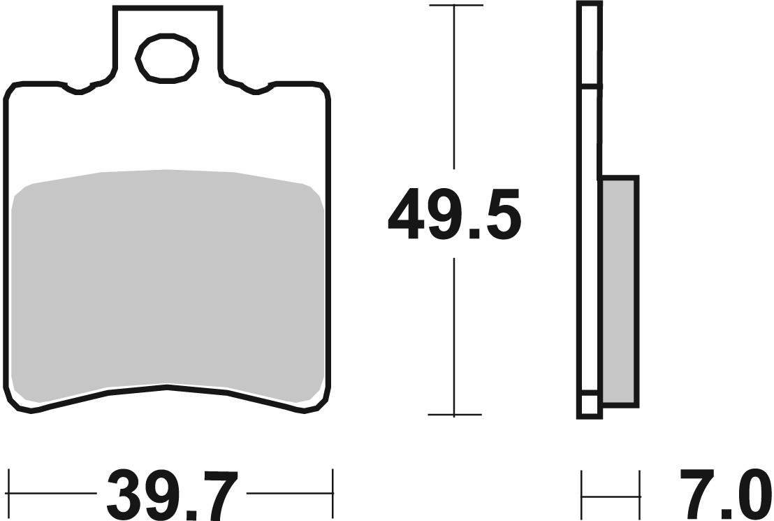 sbs Height: 49,5mm, Thickness: 7mm Brake pads 143HF buy