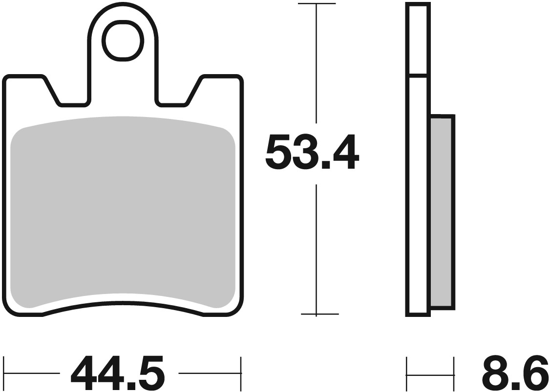 sbs Height: 53,4mm, Thickness: 8,6mm Brake pads 146HF buy