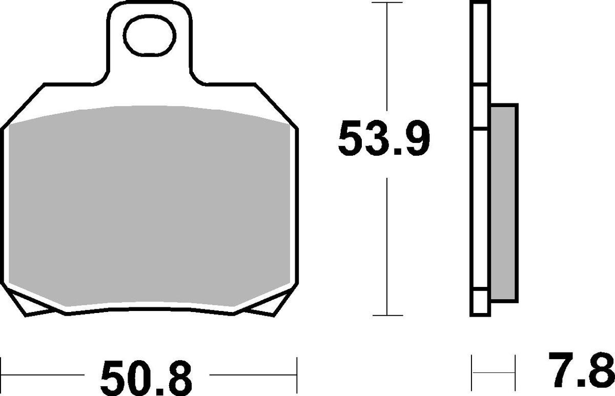 sbs Height: 53,9mm, Thickness: 7,8mm Brake pads 157HF buy