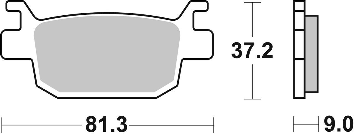 sbs Height: 37,2mm, Thickness: 9mm Brake pads 193HF buy