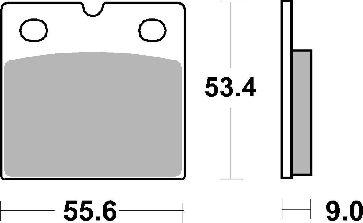 sbs Height: 53,4mm, Thickness: 9mm Brake pads 506HF buy