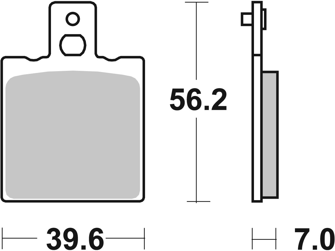 sbs Height: 56,2mm, Thickness: 7,0mm Brake pads 519HF buy