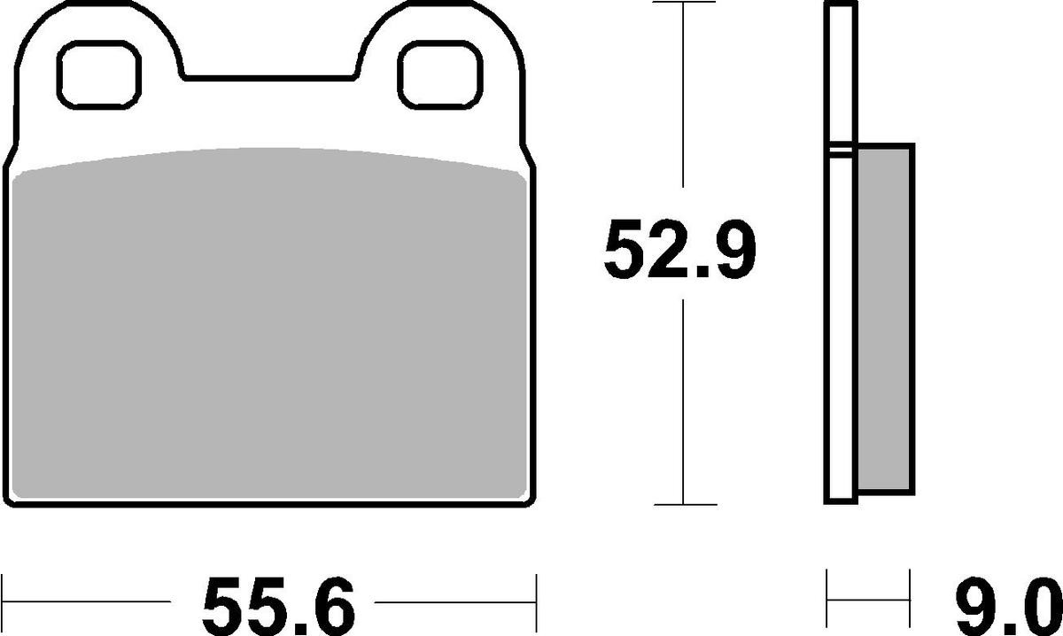 sbs Height: 52,9mm, Thickness: 9mm Brake pads 527HF buy