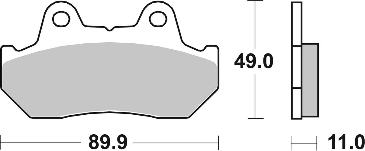 Motorrad sbs Höhe: 49mm, Dicke/Stärke: 11mm Bremsbeläge 542HF günstig kaufen