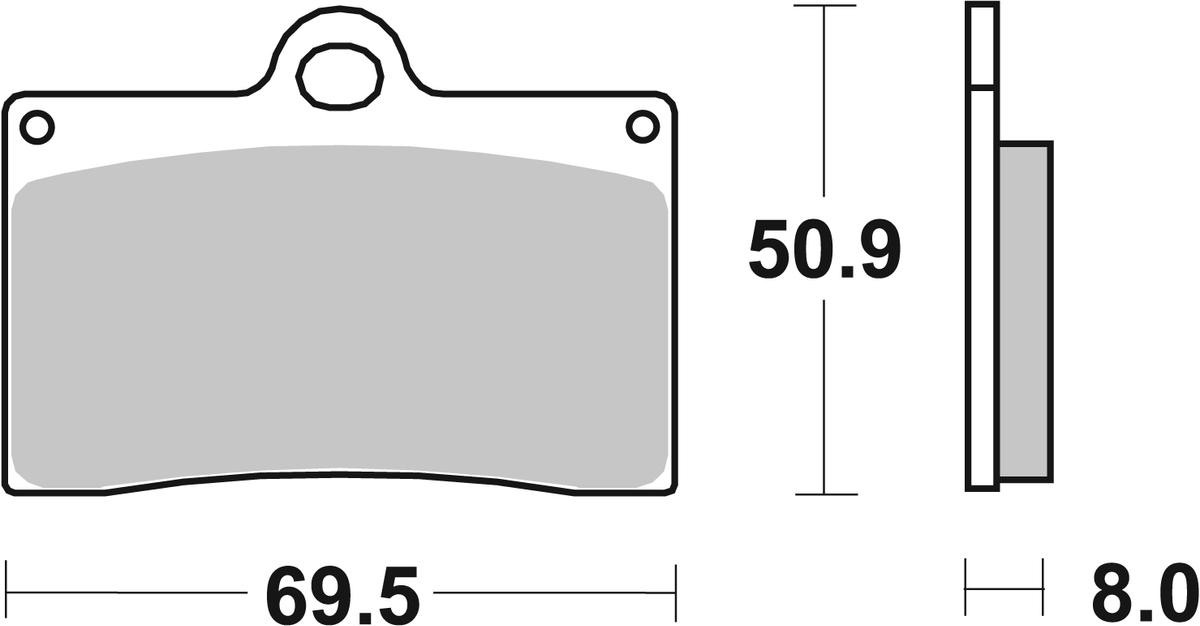 sbs Height: 50,9mm, Thickness: 8mm Brake pads 566HF buy