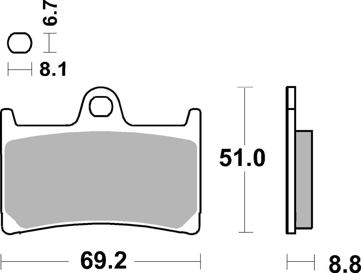 sbs Height: 51mm, Thickness: 8,8mm Brake pads 634HF buy