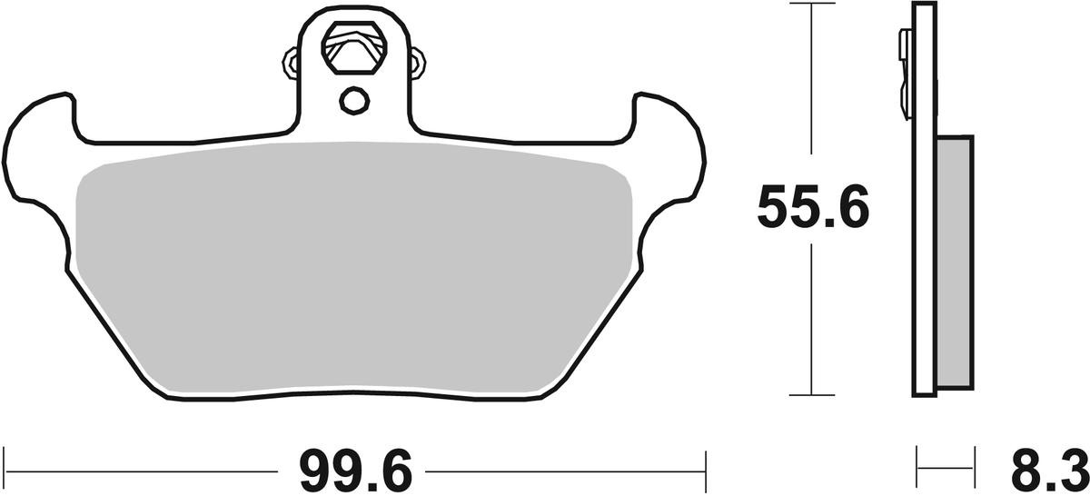 sbs Height: 55,6mm, Thickness: 8,3mm Brake pads 644HS buy