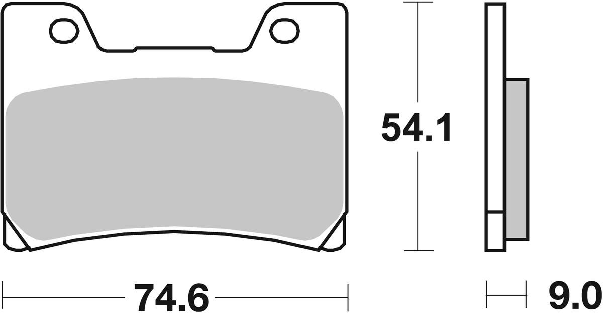 sbs Height: 54,1mm, Thickness: 9mm Brake pads 645HF buy