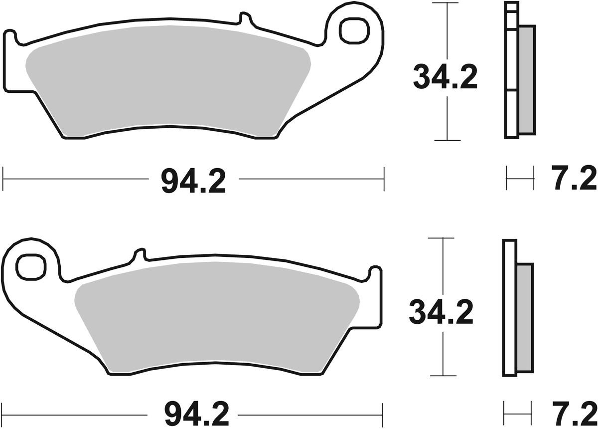 sbs Height: 34.2mm, Thickness: 7.2mm Brake pads 694CS buy