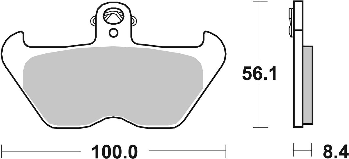 sbs Height: 56,1mm, Thickness: 8,4mm Brake pads 703HF buy