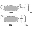 Motorower KAWASAKI Z 250 249 (2014) Zestaw klocków hamulcowych, hamulce tarczowe sbs 705SP