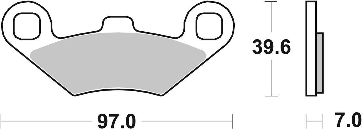 sbs Height: 39,6mm, Thickness: 7mm Brake pads 716ATS buy