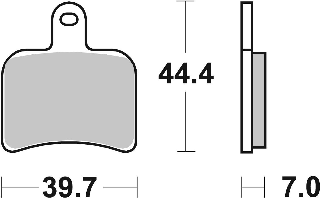 sbs Height: 44.4mm, Thickness: 7mm Brake pads 719RQ buy