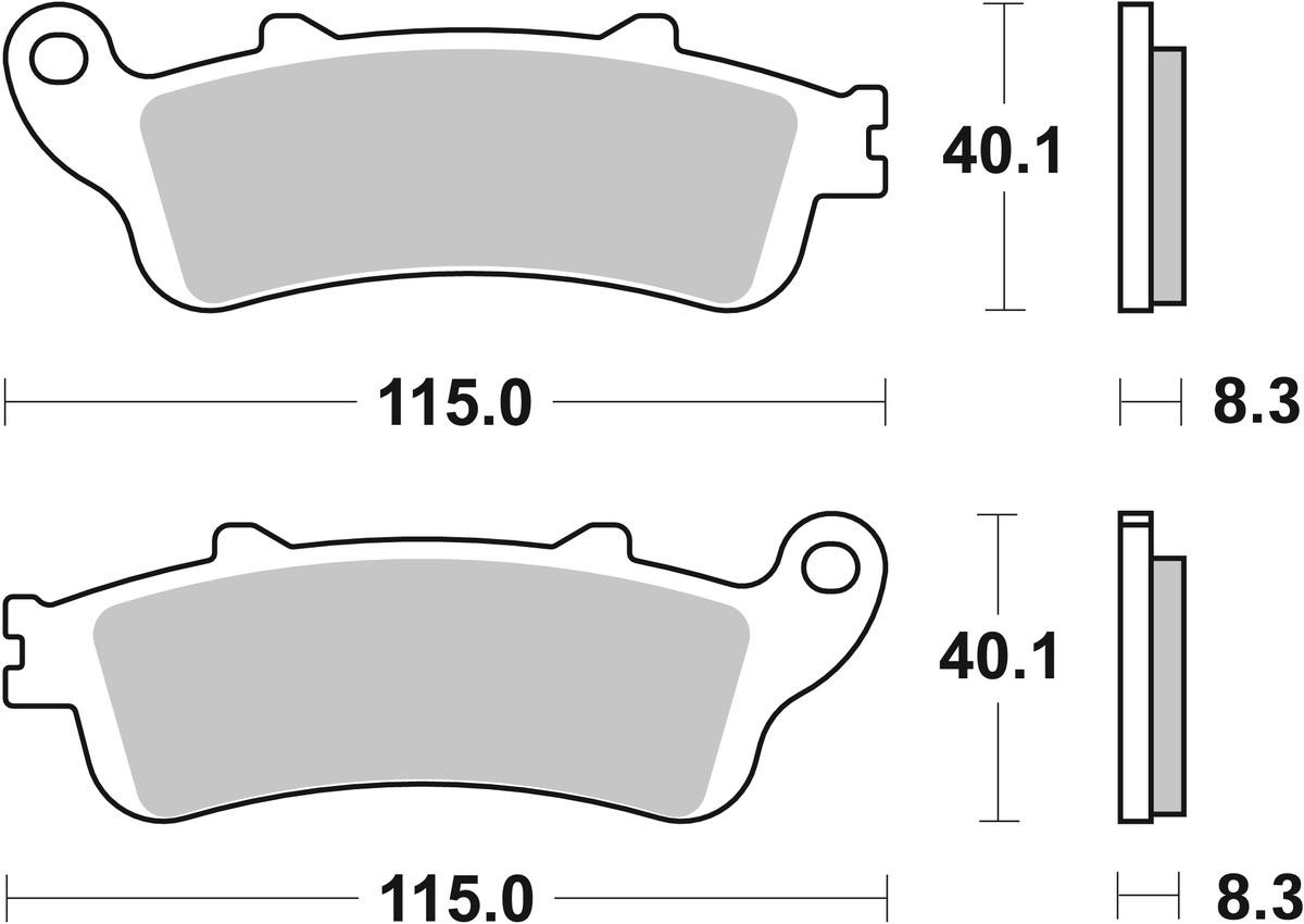 sbs Height: 40,1mm, Thickness: 8,3mm Brake pads 735HS buy