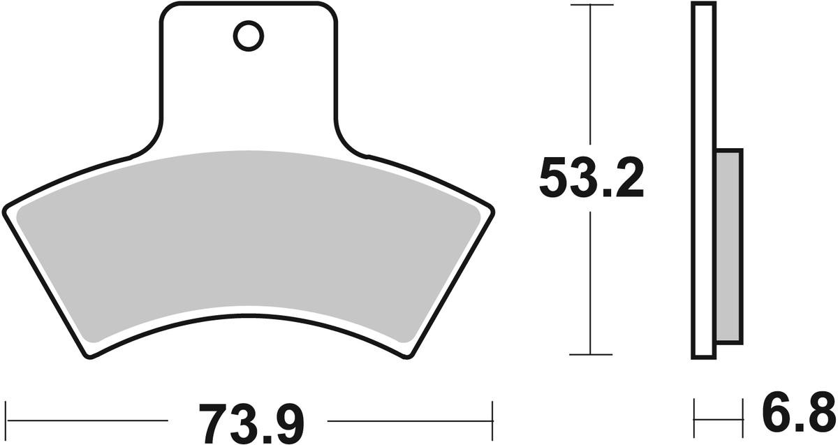 sbs Height: 53,2mm, Thickness: 6,8mm Brake pads 755SI buy