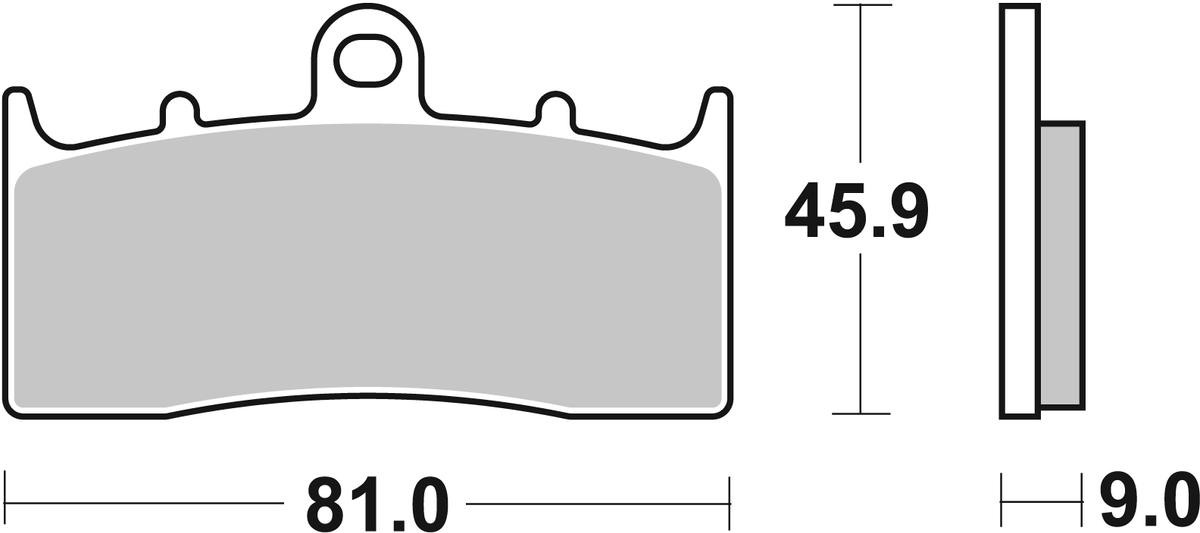 sbs Height: 45,9mm, Thickness: 9mm Brake pads 778HS buy