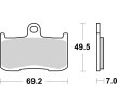 Motorower KAWASAKI Z 250 249 (2014) Zestaw klocków hamulcowych, hamulce tarczowe sbs 782DC