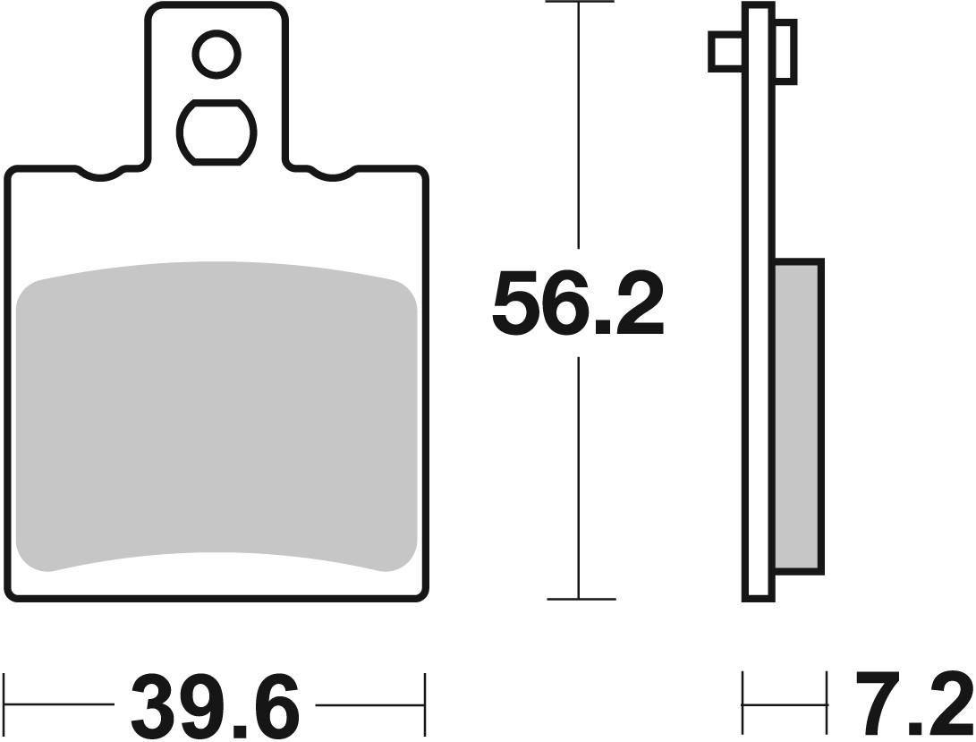 sbs Height: 56,2mm, Thickness: 7,2mm Brake pads 824HF buy