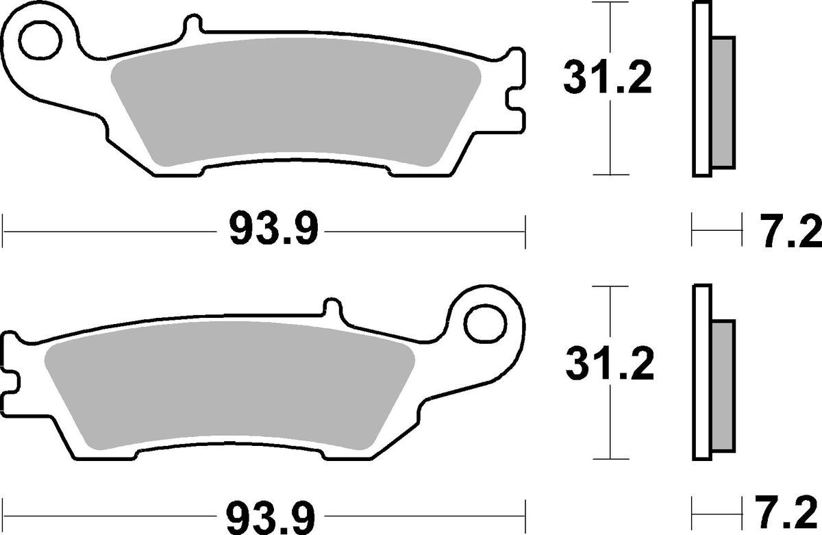 sbs Height: 31,2mm, Thickness: 7,2mm Brake pads 840CS buy