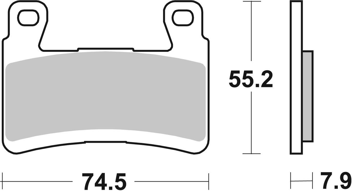 sbs Height: 55,2mm, Thickness: 7,9mm Brake pads 894HS buy