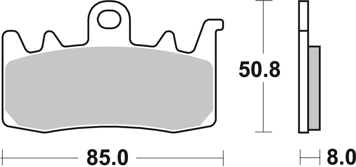 sbs Height: 50,8mm, Thickness: 8mm Brake pads 900HS buy