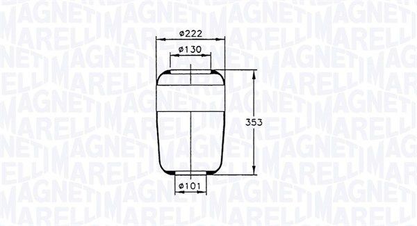 96987CFG MAGNETI MARELLI Boot, air suspension 030607020020 buy