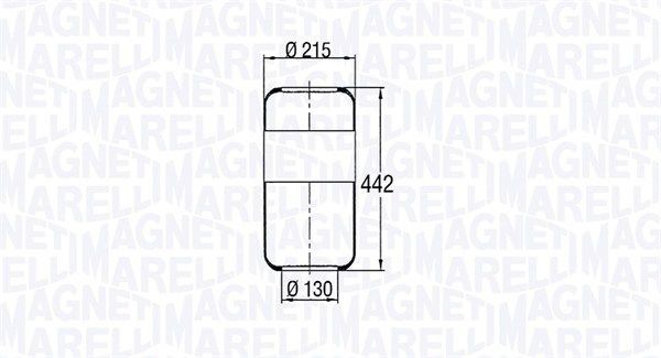 MAGNETI MARELLI 030607020046 Federbalg, Luftfederung für IVECO Stralis LKW in Original Qualität