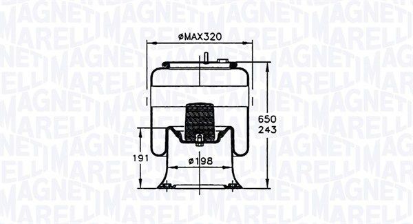 96864CFG MAGNETI MARELLI 030607020116 Boot, air suspension 128 147 109