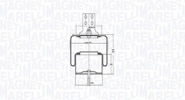 MAGNETI MARELLI 030607020166 Federbalg, Luftfederung für IVECO EuroCargo IV LKW in Original Qualität