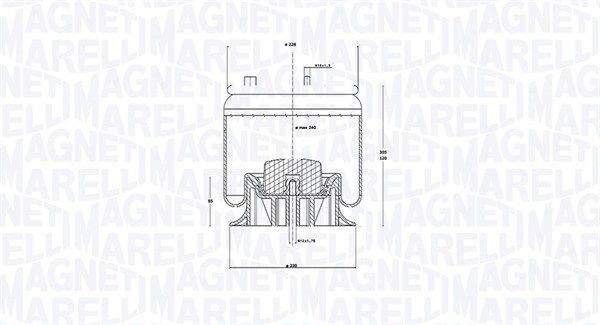 MAGNETI MARELLI Air spring strut IVECO Daily 6 new 030607020294