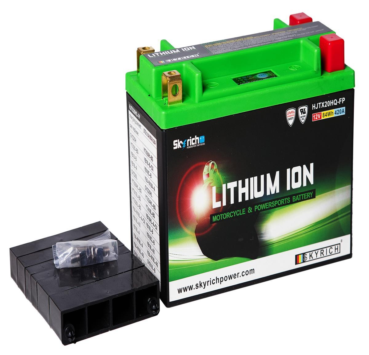 SKYRICH - Batterie Moto 12V Lithium Ion LTX20L-BS - 175x87x130