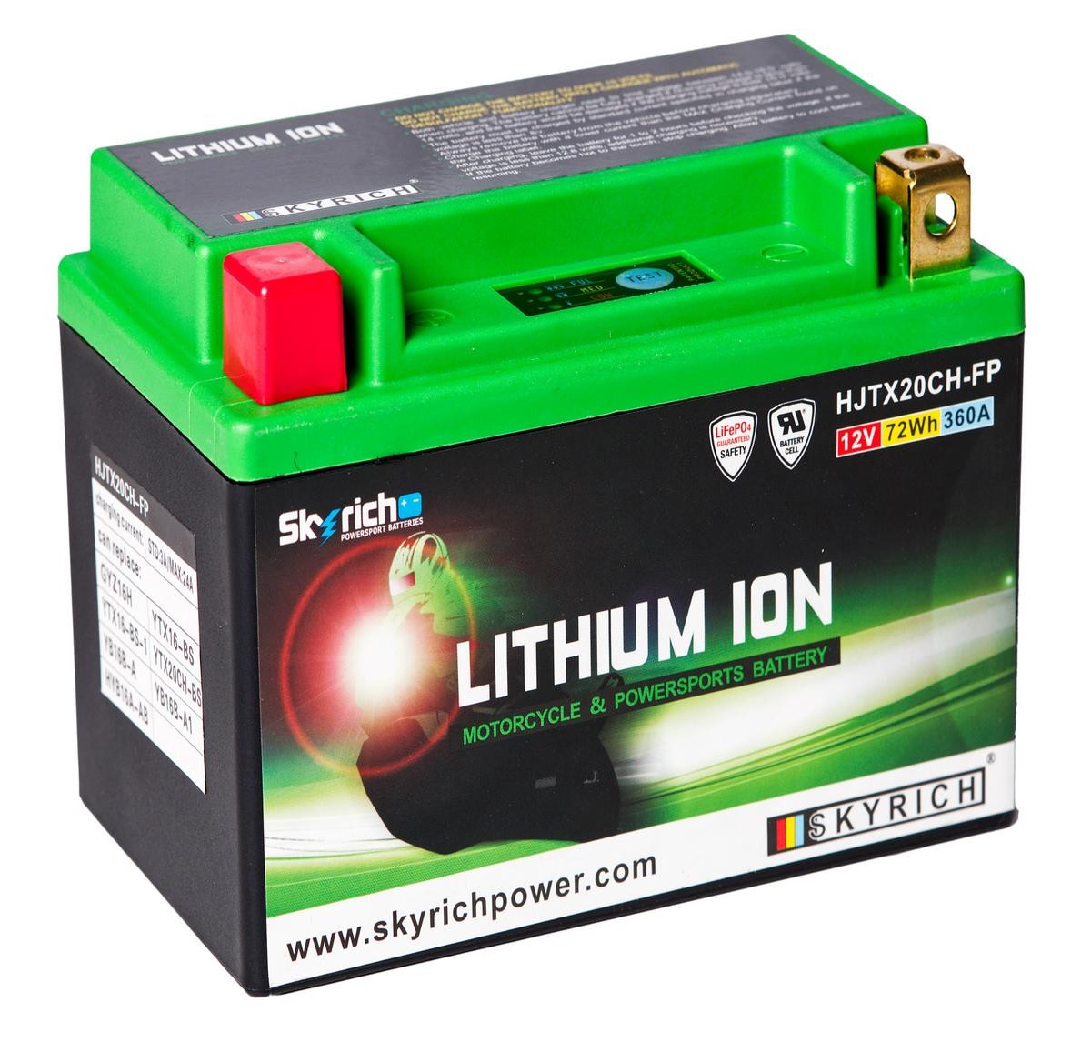 ROYAL ENFIELD BULLET Batterie 12V 6Ah 360A N Li-Ionen-Batterie SKYRICH LITHIUM ION HJTX20CH-FP
