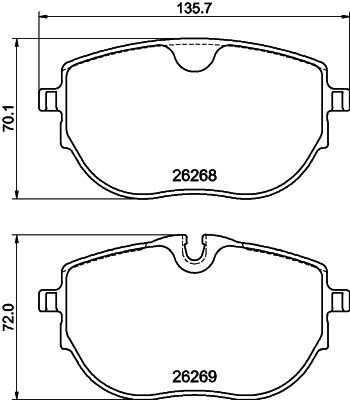 HELLA 8DB 355 040-921 Brake pad set incl. wear warning contact, with accessories