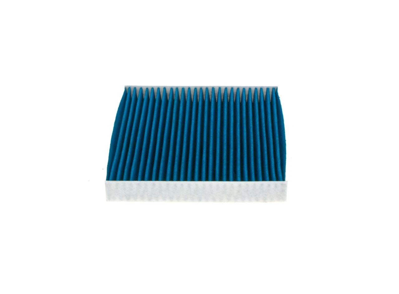 BOSCH 0986628584 Air conditioner filter Activated Carbon Filter, with antibacterial action, Particle Separation Rate >98% for 2.5µm (fine matter), with anti-allergic effect, with antiviral effect, with fungicidal effect, 205 mm x 210,5 mm x 29 mm
