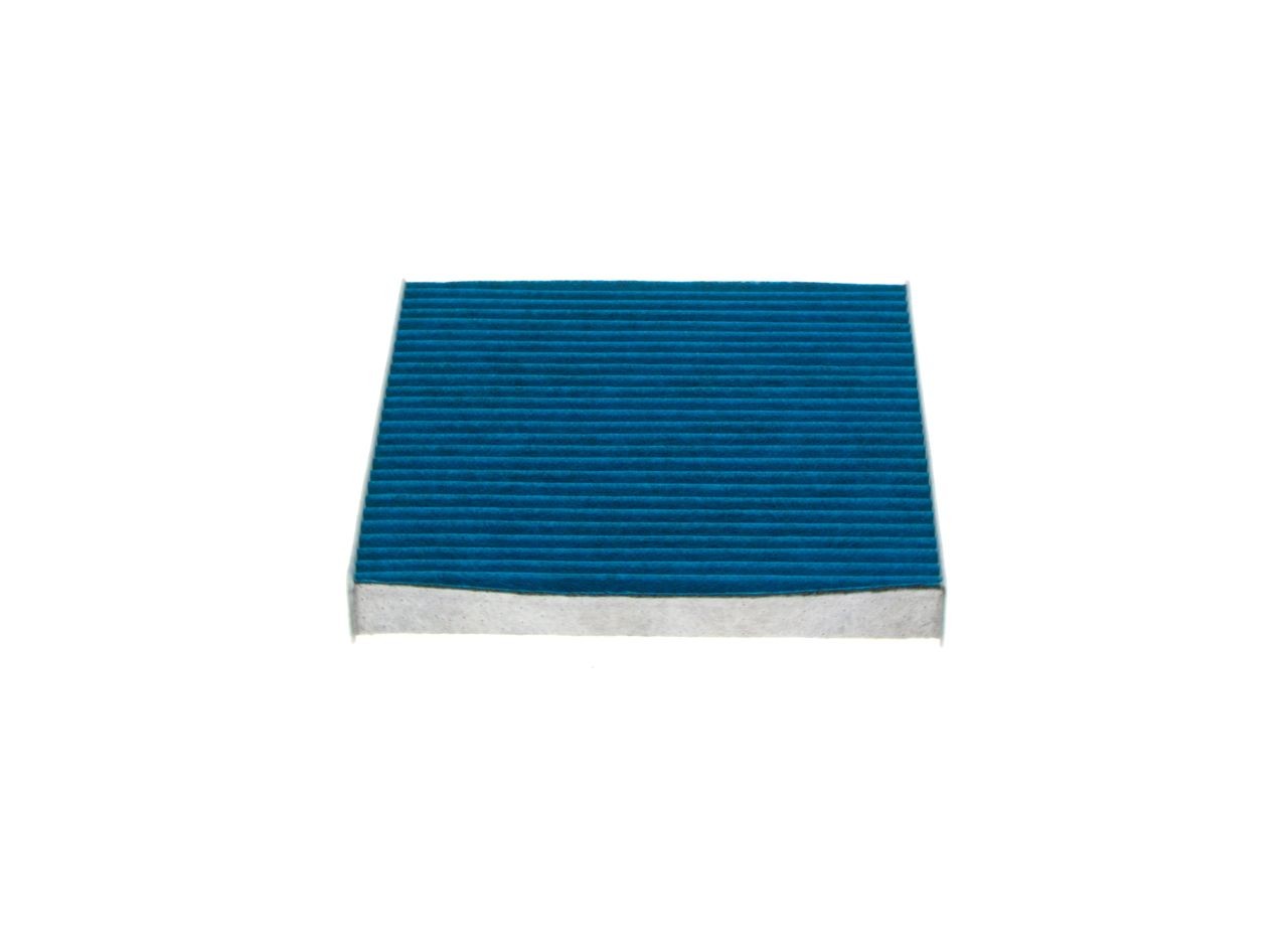 0986628584 Air con filter A 8584 BOSCH Activated Carbon Filter, with antibacterial action, Particle Separation Rate >98% for 2.5µm (fine matter), with anti-allergic effect, with antiviral effect, with fungicidal effect, 205 mm x 210,5 mm x 29 mm