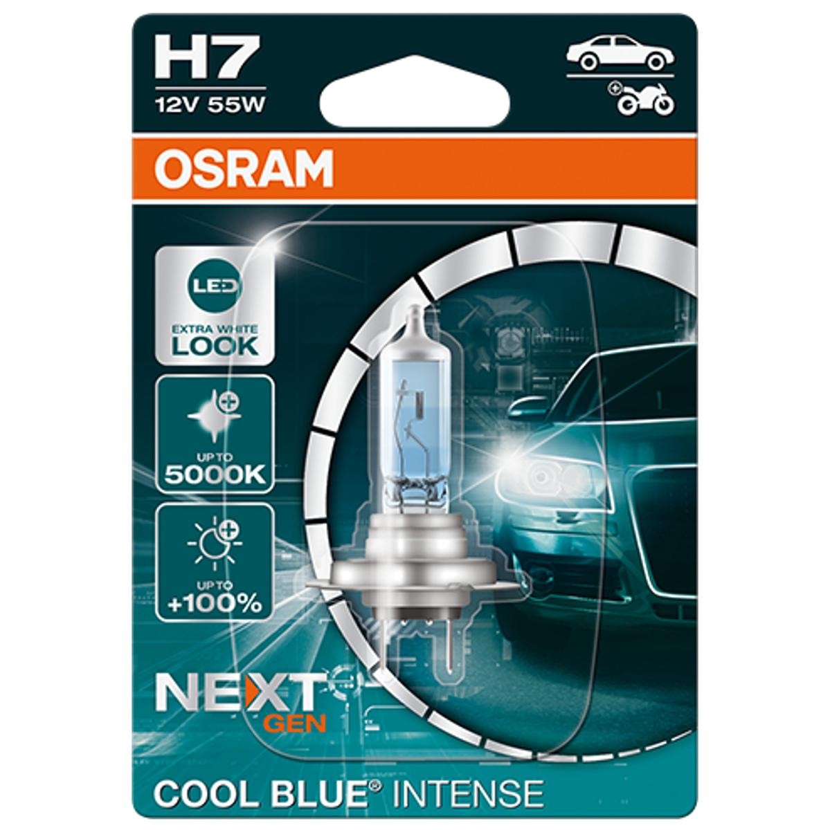 Osram Cool Blue Intense H7 par de faros delanteros individual Pack 12 V55 W  64210 CBI