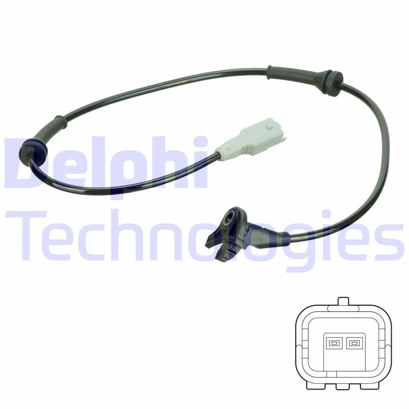 DELPHI Active sensor, 685mm Sensor, wheel speed SS20745 buy