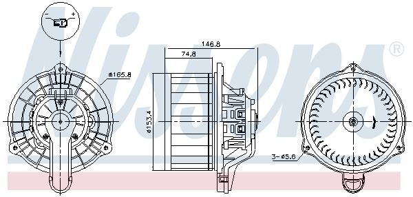 OEM-quality NISSENS 87564 Heater fan motor