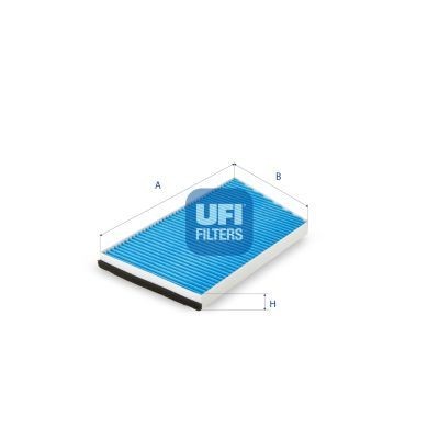 UFI with antibacterial action, 332 mm x 187 mm x 26 mm Width: 187mm, Height: 26mm, Length: 332mm Cabin filter 34.131.00 buy