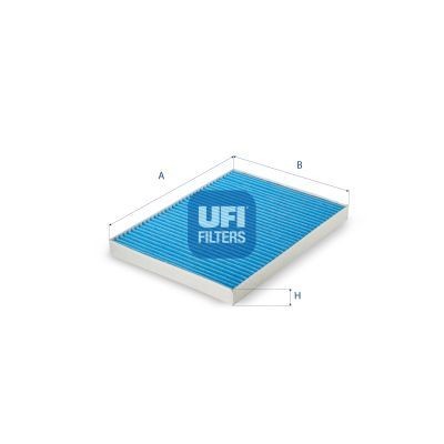 UFI with antibacterial action, 283 mm x 206 mm x 25 mm Width: 206mm, Height: 25mm, Length: 283mm Cabin filter 34.263.00 buy