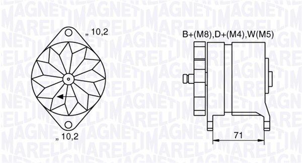 MAGNETI MARELLI 063534681240 Lichtmaschine für IVECO TurboStar LKW in Original Qualität