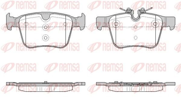 PCA151645 REMSA Rear Axle Height: 56,2mm, Thickness: 14mm Brake pads 1516.45 buy