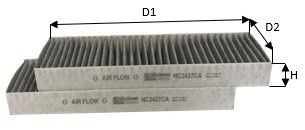Opel ASTRA Aircon filter 18262087 CLEAN FILTER NC2427CA online buy