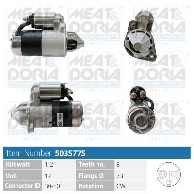 Mitsubishi SIGMA Starter motor MEAT & DORIA 5035775 cheap