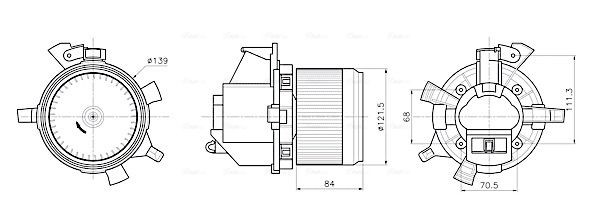 AVA COOLING SYSTEMS 12V, without integrated regulator Electric motor, interior blower CN8342 buy