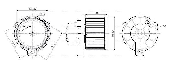 AVA COOLING SYSTEMS MC8020 Heater blower motor 0004108V001000000