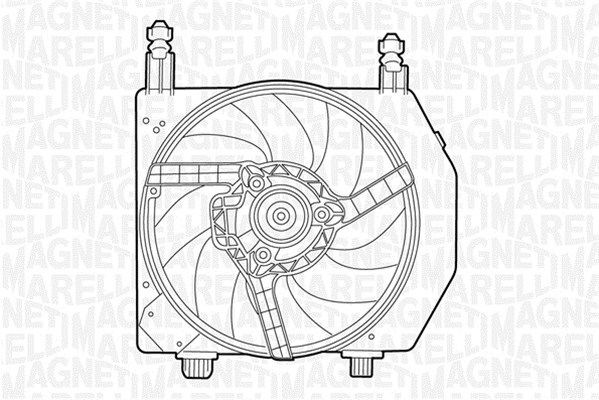 Original 069422397010 MAGNETI MARELLI Cooling fan assembly FORD