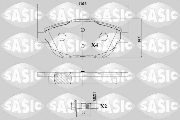 Peugeot 307 Kit de plaquettes de frein SASIC 6210078 en ligne acheter